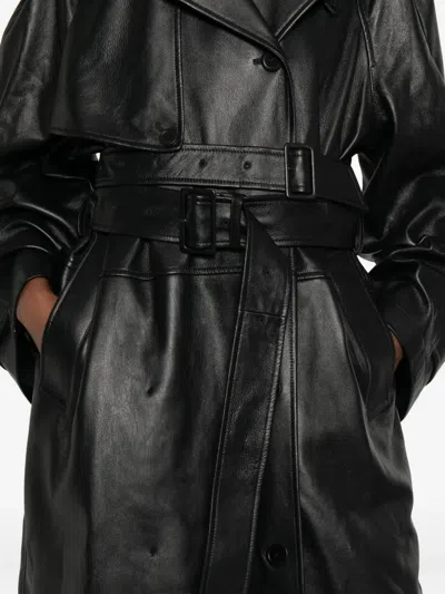 Balenciaga Black Leather Jacket In Black