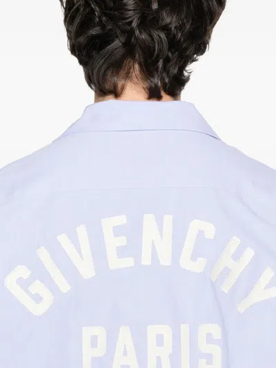 Givenchy Paris Shirt Hawaiian Collar In Blue