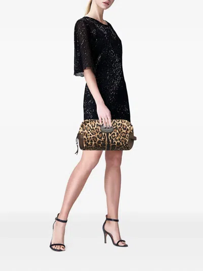 Pre-owned Dolce & Gabbana Leopard-print Clutch Bag