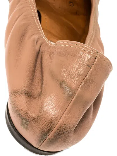 Pre-owned Lanvin Leather Ballet Flats In Brown