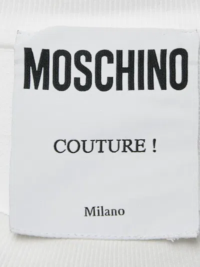 Pre-owned Moschino 2022 Embroidered-logo Sweatshirt In White