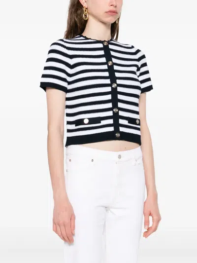 Maje Cropped Crochet Cardigan