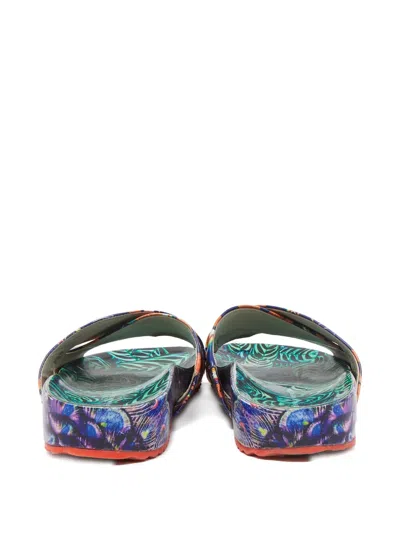 Pre-owned Sophia Webster  Floral-print Sandals In Blue
