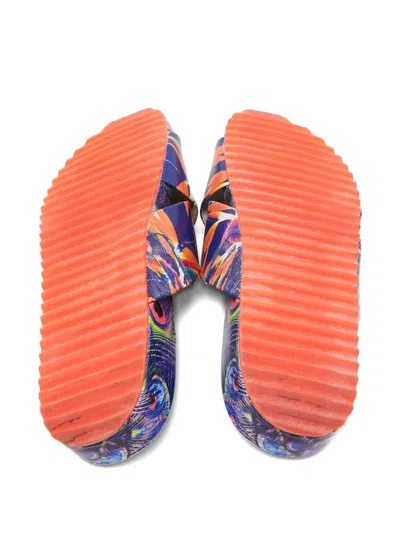 Pre-owned Sophia Webster  Floral-print Sandals In Blue