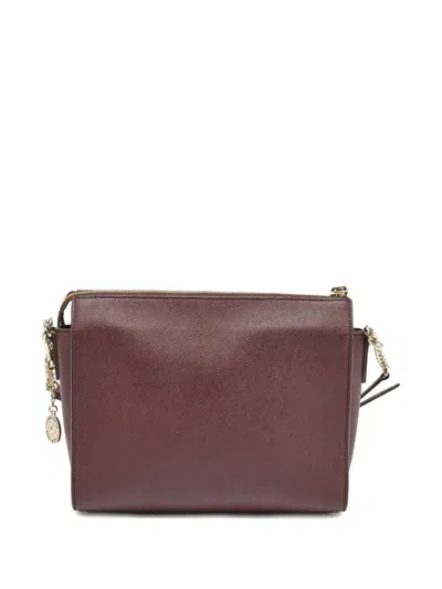 Pre-owned Dkny Vintage 2024  Structured Leather Crossbody Bag In Red