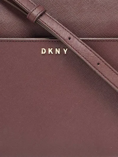 Pre-owned Dkny Vintage 2024  Structured Leather Crossbody Bag In Red