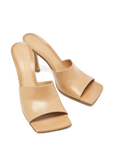 Pre-owned Bottega Veneta 2024 95mm Stretch Square-toe Leather Sandals