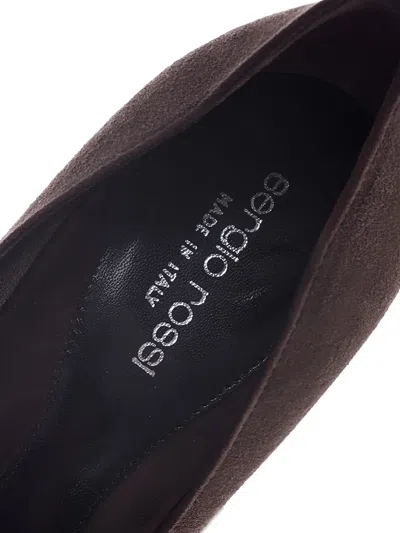 Pre-owned Sergio Rossi Vintage  90mm Suede Pumps In Brown