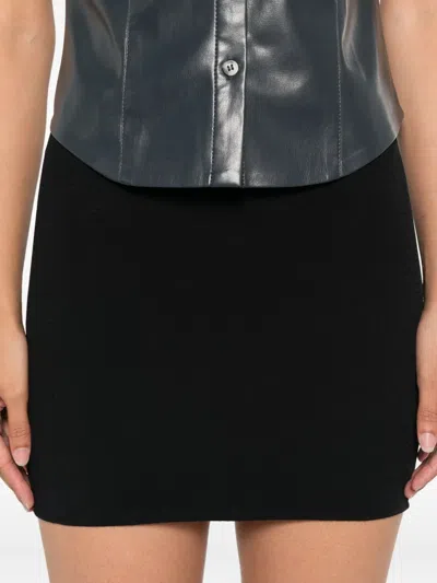 Nanushka Knitted Mini Skirt In Black