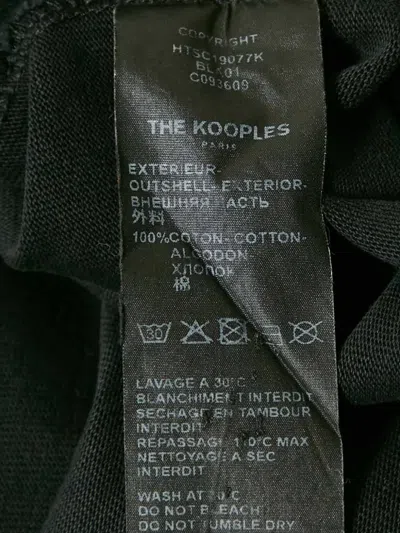 Pre-owned The Kooples  Logo-print T-shirt In Black