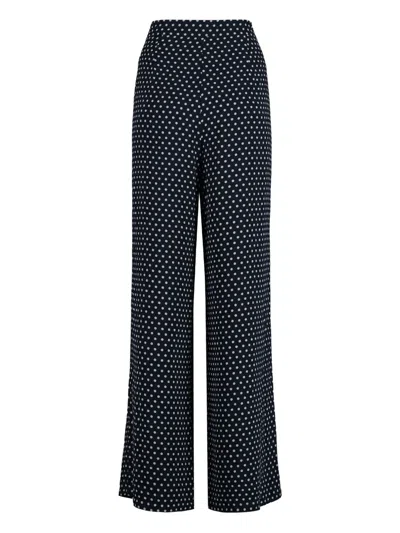 Michael Michael Kors Polka-dot Straight Trousers In Black