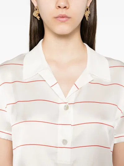 Vince Striped Silk Blouse