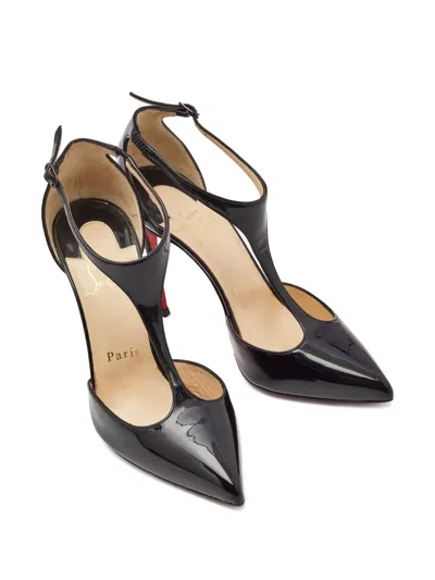 Pre-owned Christian Louboutin 100mm J String Patent-leather Pumps