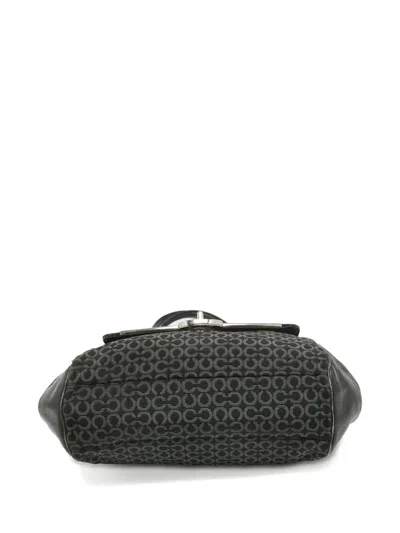 Pre-owned Coach Vintage 2023  Monogram Satchel Bag In Black