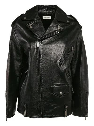 Pre-owned Saint Laurent Zip-up Leather Jacket