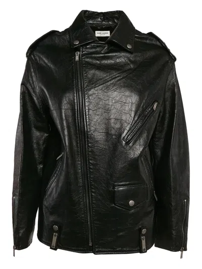 Pre-owned Saint Laurent Zip-up Leather Jacket