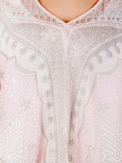 Pre-owned Zandra Rhodes Vintage  Paisley-print Ruffled Blouse
