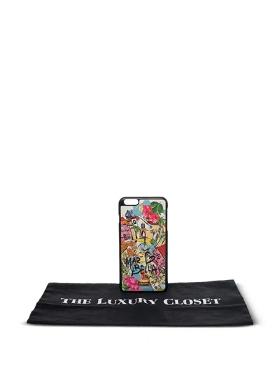 Pre-owned Dolce & Gabbana Graphic-print Leather Iphone 6/6s Case