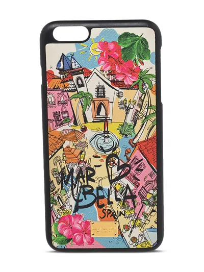 Pre-owned Dolce & Gabbana Graphic-print Leather Iphone 6/6s Case