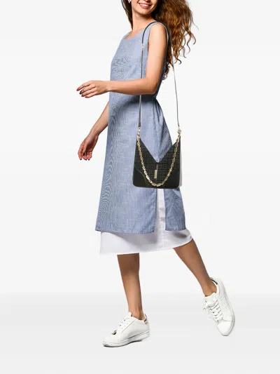 Pre-owned Givenchy Monogram-canvas Chain-strap Shoulder Bag
