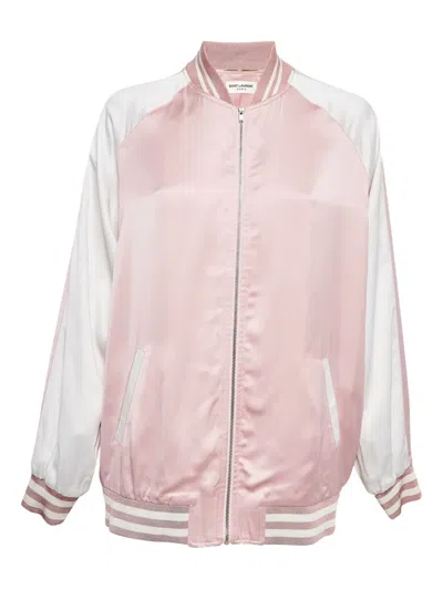 Pre-owned Saint Laurent Satin Bomber Jacket