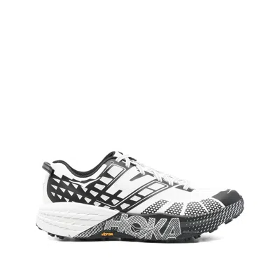 Hoka Breathable Mesh Sneakers With Cushioned Sole In White