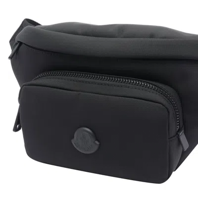 Moncler Belt Bag With 2 Pockets And Zip In Black