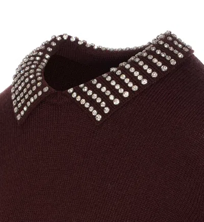 Pinko Ventotene Sweater In Burgundy