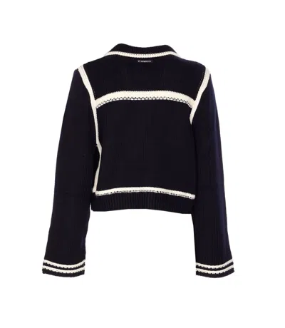 Pinko Cardigan With Contrasting Profiles In Black