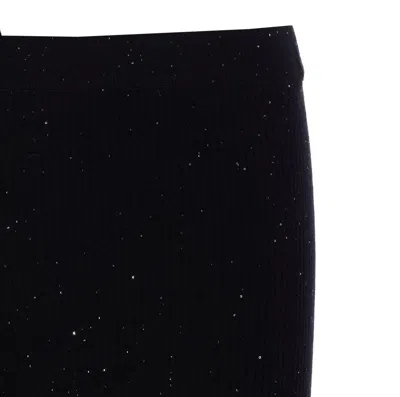 Pinko Black Wool-blend Trousers In Black