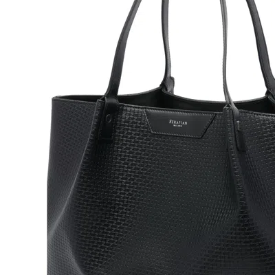 Serapian Stepan Secret Shoulder Bag In Black