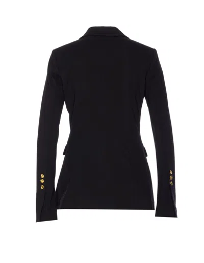 Pinko Double-breasted Flap Pockets Jacket In Black