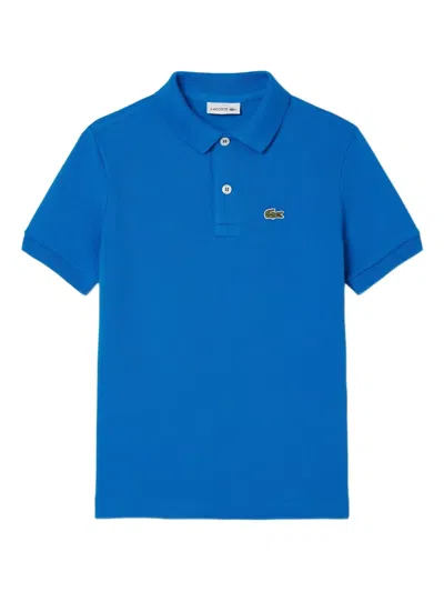 Lacoste Cotton Polo Shirt In Blue