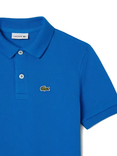 Lacoste Cotton Polo Shirt In Blue
