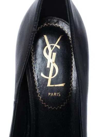 Pre-owned Saint Laurent 135mm Tribute Platform Leather Pumps