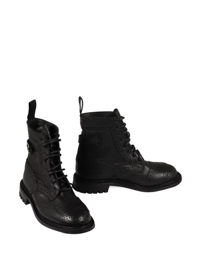 Tricker's Buckle-strap Brogue Combat Boots