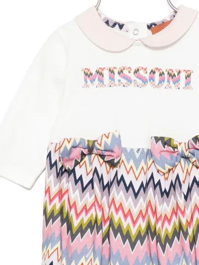 Missoni Zig-zag Print Romper (set Of Two) In White