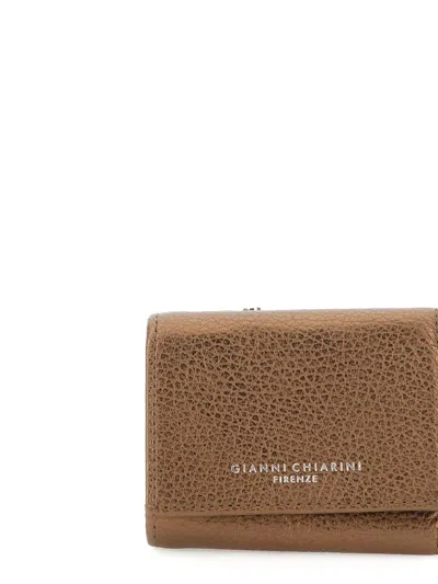 Gianni Chiarini Logo-print Leather Wallet In Brown