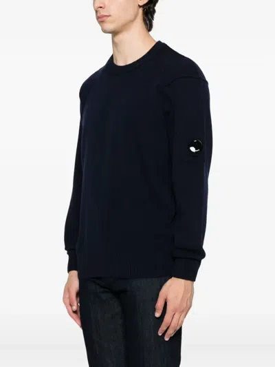 C.p. Company C.p.company Wool Crewneck Sweater In Black