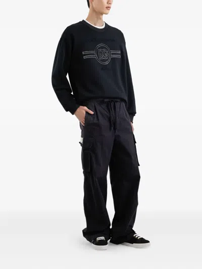 Dolce & Gabbana Round Neck T-shirt In Cotton In Black
