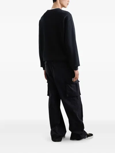 Dolce & Gabbana Round Neck T-shirt In Cotton In Black