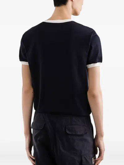 Dolce & Gabbana Round Neck T-shirt In Cotton In Black