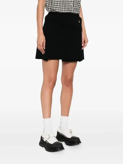 Vivienne Westwood Belted Pleated Mini Skirt In Black