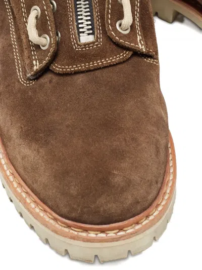 Pre-owned Balmain 2024 Zip-front Suede Boots In Brown