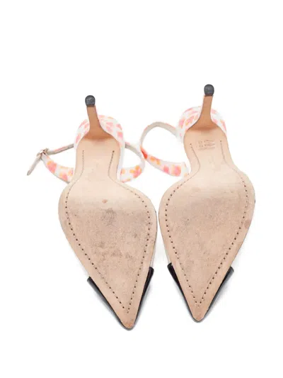 Pre-owned Sophia Webster  120mm Transparent-panel Pumps In Neutral