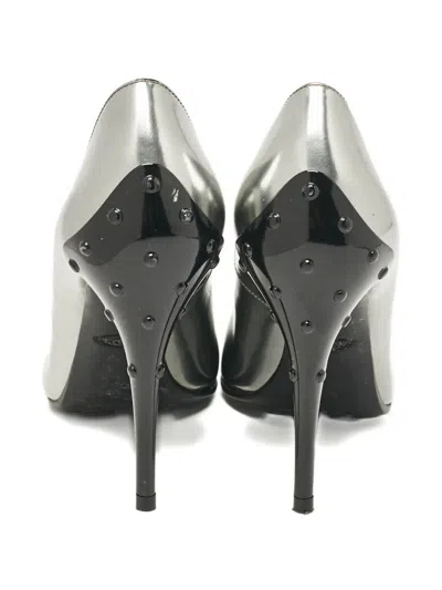 Pre-owned Tod's Vintage  120mm Leather Pumps In Silver