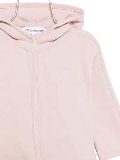 Emporio Armani Eagle-motif Hoodie In Pink