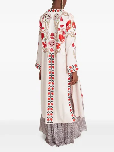 Temperley London Remi Embroidered Long Coat In Neutral