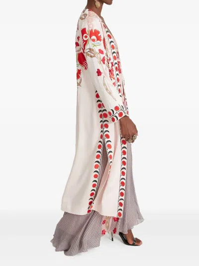 Temperley London Remi Embroidered Long Coat In Neutral