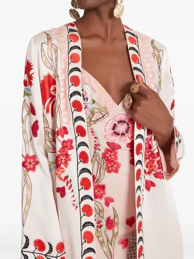 Temperley London Remi Embroidered Long Coat In Neutral